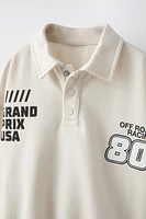 RACING PRINT POLO SHIRT