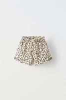 ANIMAL PRINT PLUSH SHORTS