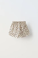 ANIMAL PRINT PLUSH SHORTS