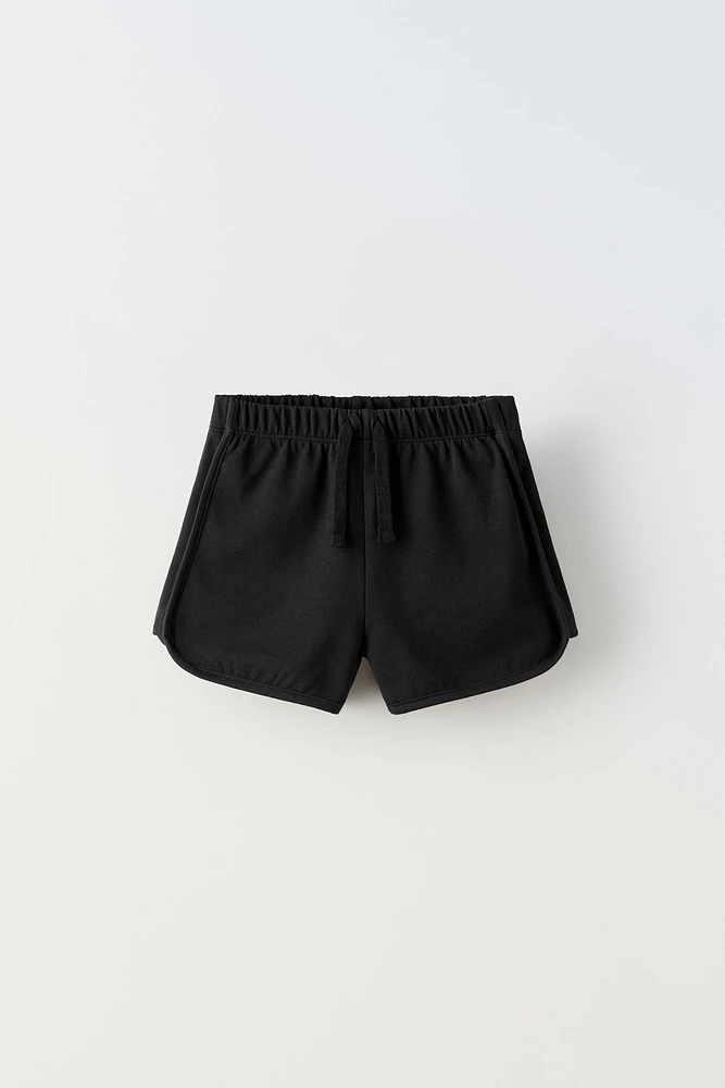 CONTRASTING RIB SHORTS