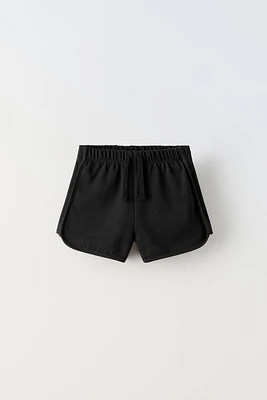 CONTRASTING RIB SHORTS