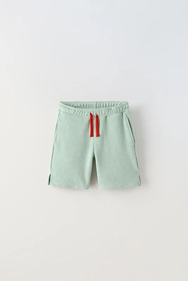 EMBROIDERED TERRYCLOTH SHORTS