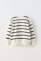 STRIPED SWEATSHIRT WITH EMBROIDERY