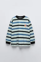 STRIPED PATCH T-SHIRT