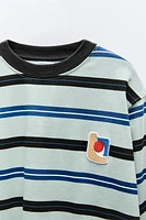 STRIPED PATCH T-SHIRT