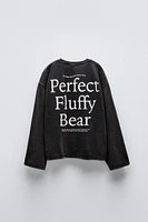 BEAR AND TEXT T-SHIRT