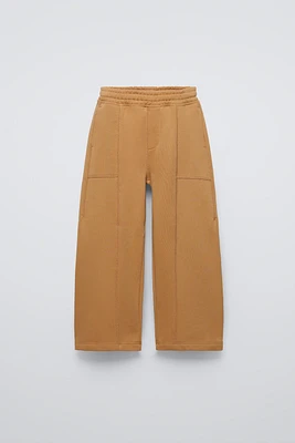 WIDE LEG SEAMED PANTS