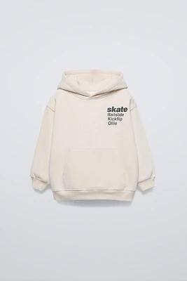 SKATE SWEATSHIRT WITH REFLECTIVE TEXT