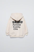 SKATE SWEATSHIRT WITH REFLECTIVE TEXT