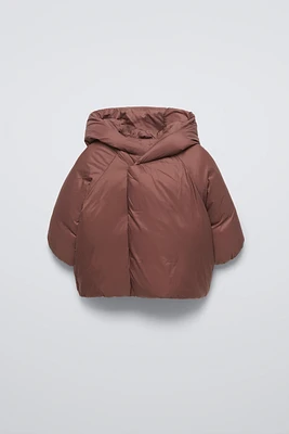 WRAP FRONT PUFFER COAT