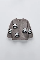 KNIT SWEATER WITH PANDAS