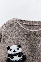 KNIT SWEATER WITH PANDAS