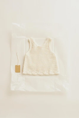 TIMELESZ - OPENWORK KNIT TOP