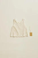 TIMELESZ - OPENWORK KNIT TOP