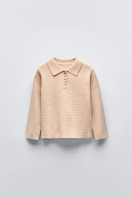 POINTELLE KNIT SWEATER