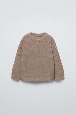 WOOL BLEND KNIT SWEATER