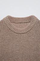 WOOL BLEND KNIT SWEATER