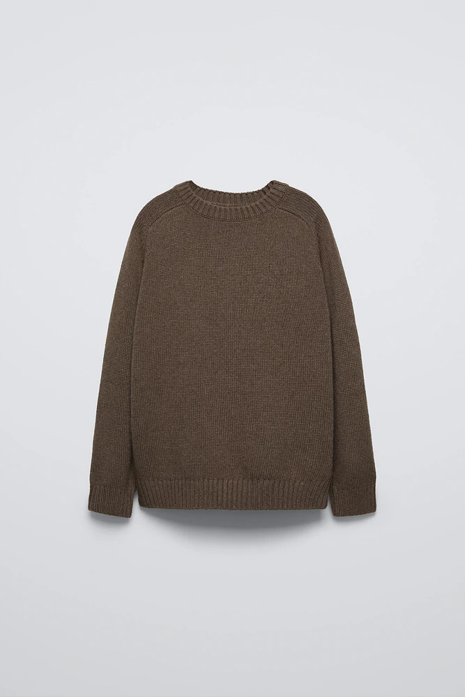 WOOL BLEND KNIT SWEATER