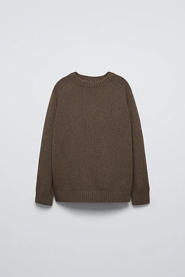 WOOL BLEND KNIT SWEATER