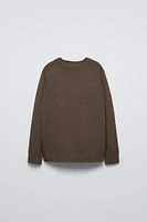 WOOL BLEND KNIT SWEATER