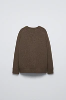 WOOL BLEND KNIT SWEATER