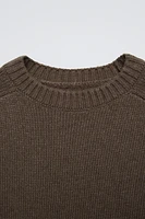 WOOL BLEND KNIT SWEATER