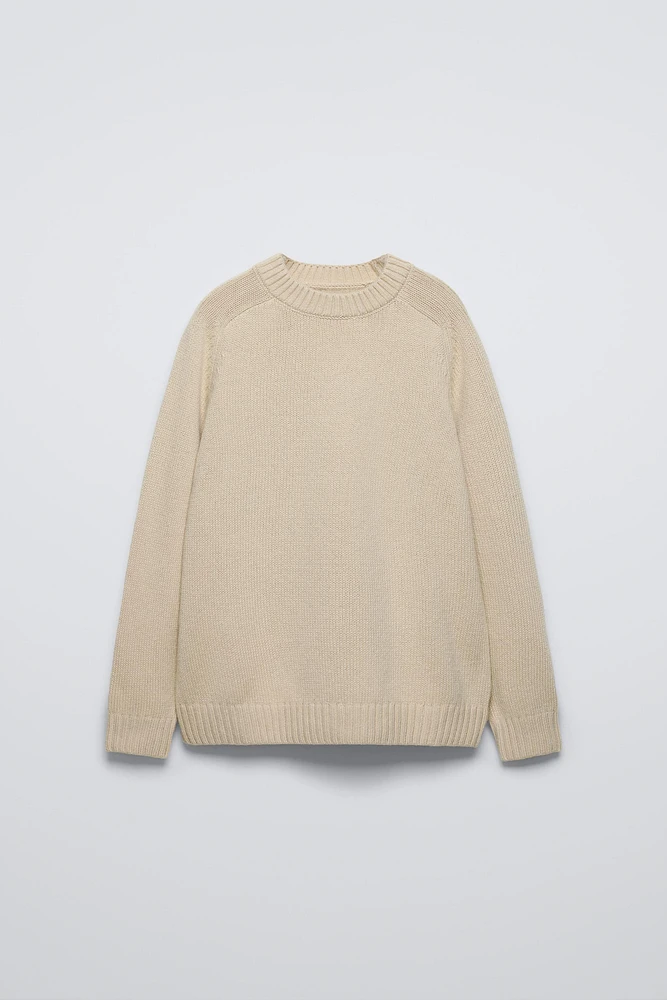 WOOL BLEND KNIT SWEATER