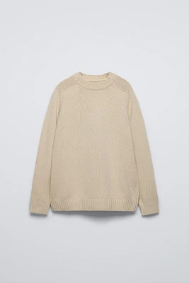 WOOL BLEND KNIT SWEATER