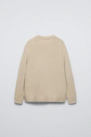 WOOL BLEND KNIT SWEATER