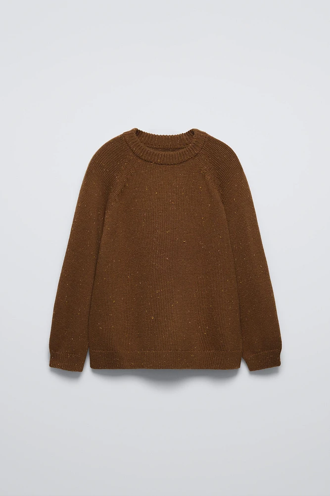 FLECKED KNIT SWEATER