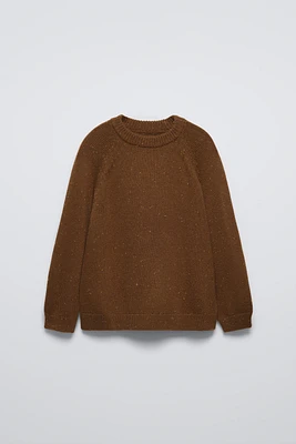 FLECKED KNIT SWEATER