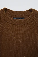 FLECKED KNIT SWEATER