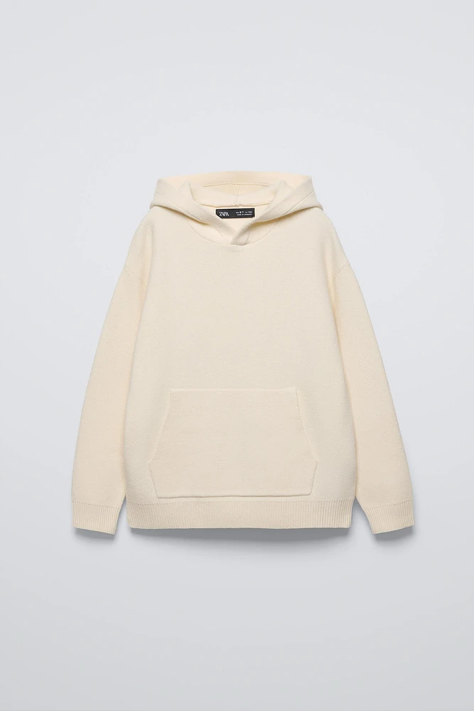 SOFT TOUCH HOODED KNIT SWEATER