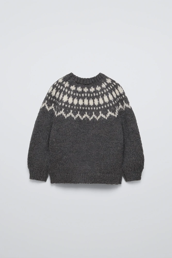 JACQUARD KNIT SWEATER