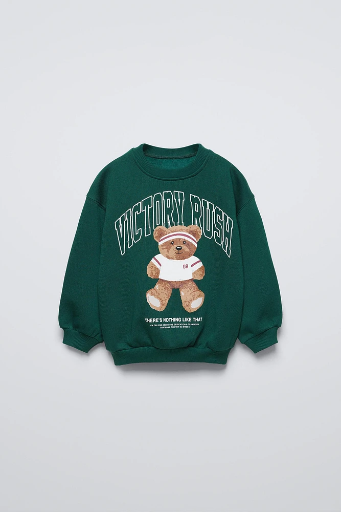 BEAR PRINT SWEATSHIRT