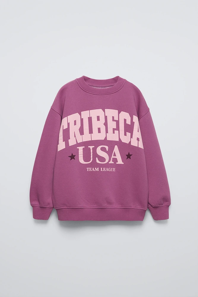 TEXT PRINT SWEATSHIRT