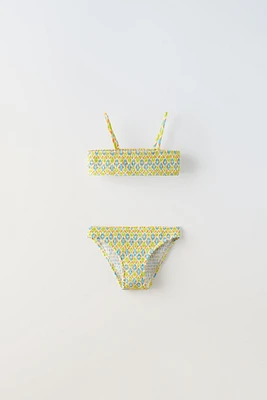 6-14 YEARS/ ELASTICIZED PRINTED BIKINI