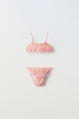 6-14 YEARS/ ELASTICIZED PRINTED BIKINI