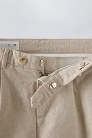 LINEN BLEND SLIM FIT SUIT PANTS