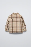 PLAID FLEECE OVERSHIRT