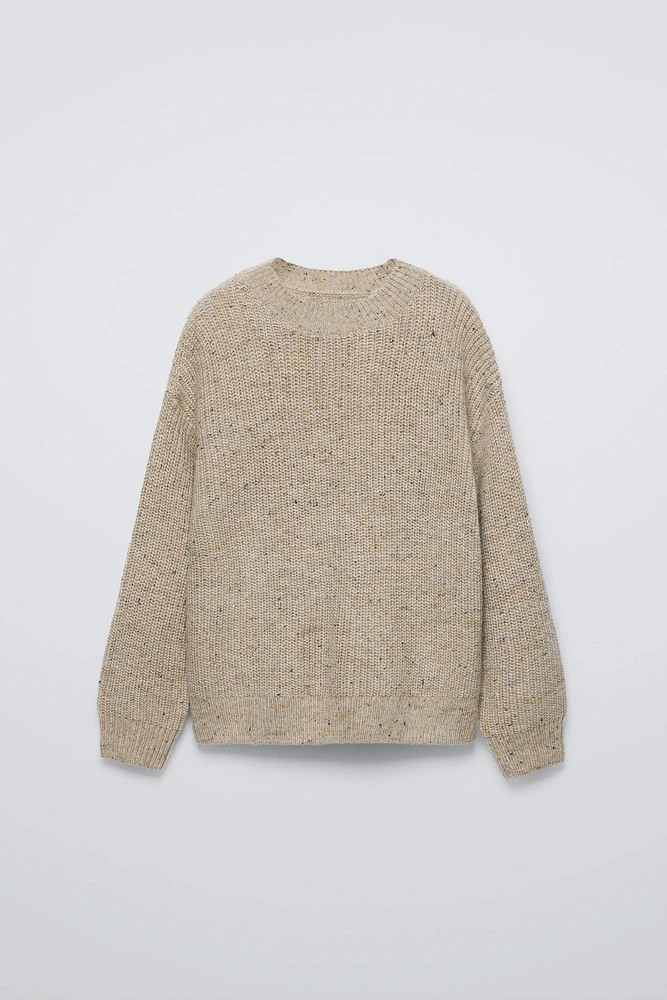 FLECKED KNIT SWEATER