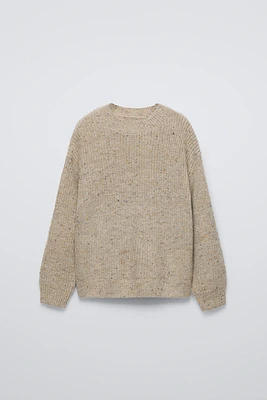 FLECKED KNIT SWEATER