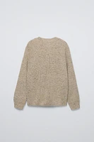 FLECKED KNIT SWEATER