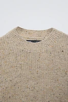 FLECKED KNIT SWEATER