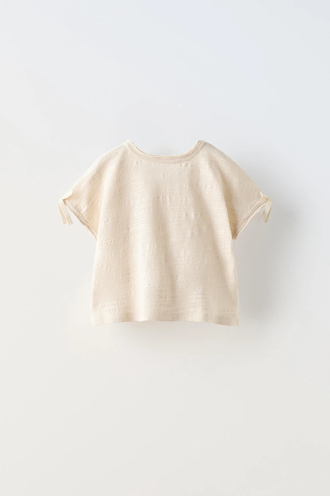 SLUB YARN BOW TOP