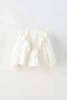 EMBROIDERED RUFFLED SHIRT