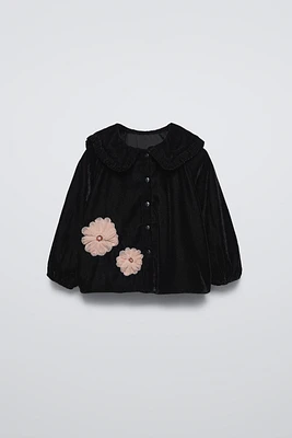 FLORAL VELVET SHIRT