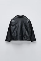 FAUX LEATHER JACKET