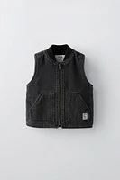 PADDED DENIM VEST