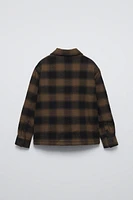 FLEECE PLAID OVERSHIRT